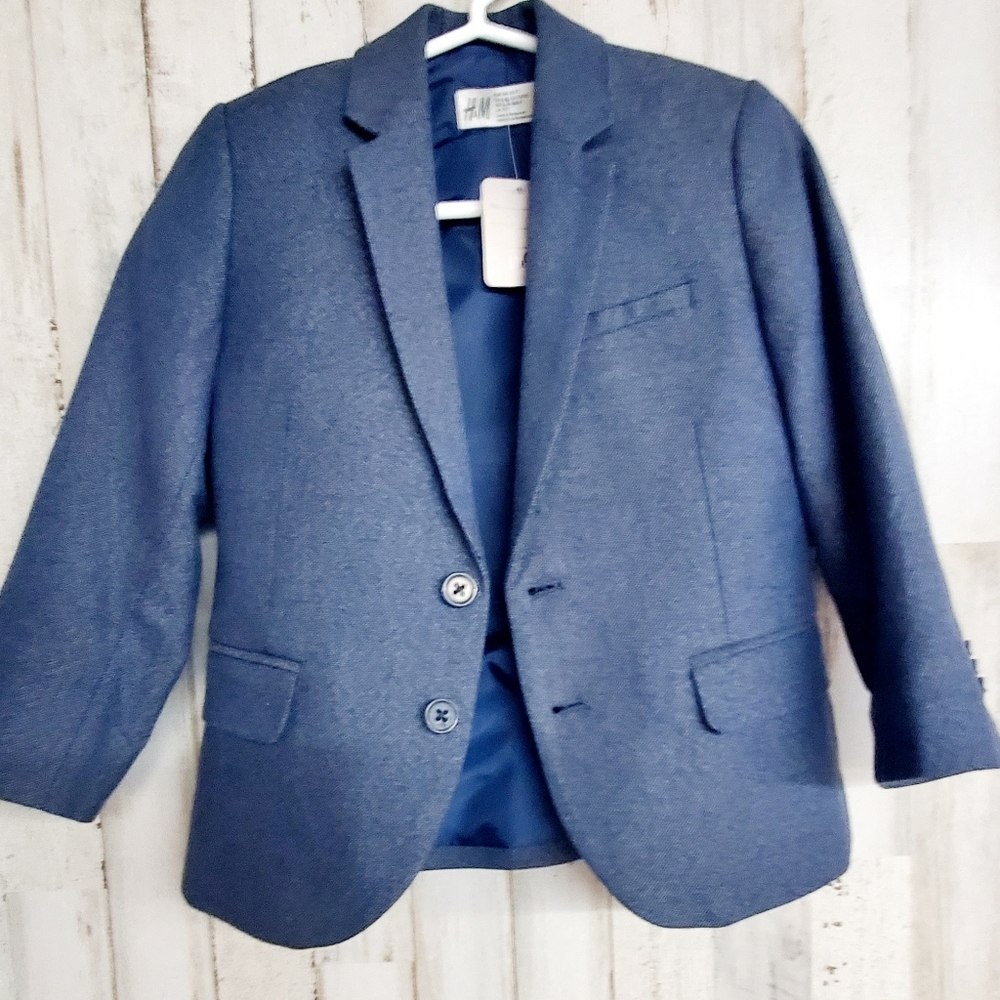 Boys Toddler Suit Jacket Blazer Coat Grey 4T